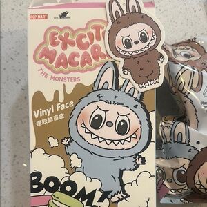 Labubu Exciting Macaron toffee sealed bag open box MAC popmart